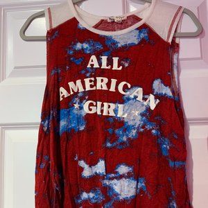 Patriotic Red White & Blue Muscle Tank